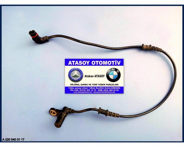 MERCEDES W220 ABS SENSÖRÜ ÖN 2205400117 A2205400117 A 220 540 01 17 W220 ARKA ABS SENSÖRÜ SAĞ 2205400517 A2205400517 A 220 540 05 17 SOL ARKA 2205400417 A2205400417 A 220 540 04 17